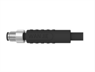 M5 Male Straight Unshield A-קידוד 3PIN PVC 2.0M Wire