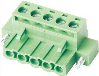 גובה תקע 5.0 5.08ממ מחבר נקבה עם אוגן